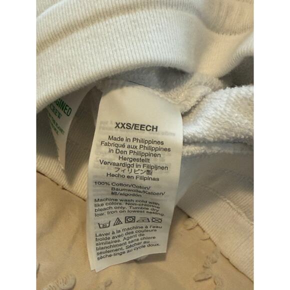 J.Crew Vintage Fleece Joggers Women XXS White 100% Cotton Loungewear Casual - Picture 7 of 8